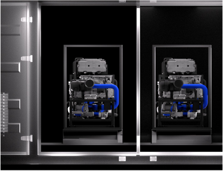 500m3/H مولد هيدروجين 1MW الحاوية المتحلل المائي لمحطة توليد الطاقة بخلايا الوقود